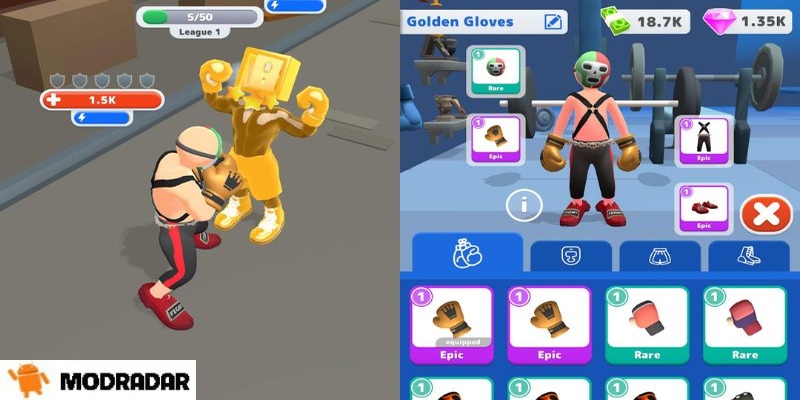 Punch guys mod apk - Phần thưởng hấp dẫn đa dạng phong phú